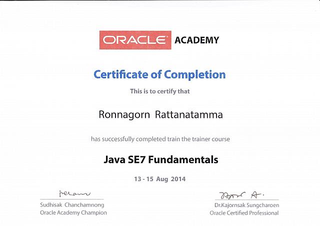 ronnagorn Java Oracle
